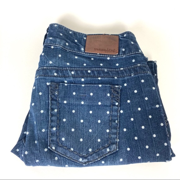 Maurices Denim - JEANS- Polka Dot Low Rise w/Stretch Skinny